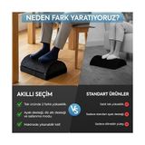 Ahl Shop - Ergonomik Ayak Yastığı Desteği – Sünger Ayak Dinlendirme Yastığı, Ofis ve Ev Kullanımı Için Rahatlatıcı Ayak Destek Pedi, Uzun Süre Oturanlar Için Konforlu Ayak Destek Minderi - Abanoz