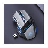 Ahl Shop Kablosuz Oyuncu Mouse – 3200 Dpı Ayarlanabilir Hassasiyet, Rgb 7 Renk LED Aydınlatma, Şarjlı, Ergonomik Tasarım, 2.4ghz Wireless Gaming Mouse | Gw-X7 (Gri)