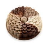 Ahl Shop Klasik Dilimli Çiçek Tasarımlı Silikon Kek Kalıbı - Yapışmaz ve Esnek Pasta Kalıbı (22X5 Cm, 1 Adet) - 22 x 5 cm