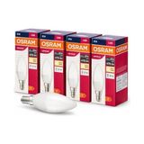 Ahl Shop LED Mum Ampul 4.9W (40W Eşdeğer) E14 Duy 470 Lümen – Dekoratif LED Ampul – Dim Edilemez – Enerji Tasarruflu – Avize ve Aplik Uyumlu – 4’lü Paket (Sarı 2700K) - Altın