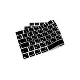 Ahl Shop MacBook Rusça Klavye Koruyucu Uk Iso Ters L Enter M1-M5 | A2681 A3113 A3240 A3449 A2941 A3241 A2442 A2779 A2992 A2485 A2991 | Russian Keyboard Cover Touch Id Siyah