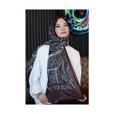 Ahl Shop Mermer Desen Bordo Soft Pamuk Şal Çok Renkli 54