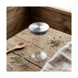Ahl Shop Metal Kapaklı Cam Kavanoz (300 Ml) - Sızdırmaz Vakumlu Baharatlık Kahve ve Kuruyemiş Saklama Kabı Premium Mutfak Düzenleyici (6 x 6 x 13,5 Cm)