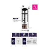 Ahl Shop Paslanmaz Çelik Otomatik Tuz & Karabiber Öğütücü Şarjlı - Metalik