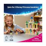 Ahl Shop Princess Şato ile Mini Belle ve Tiana 43291 – 5 Yaş ve Üzeri Çocuklar Için Karakterlerin Kitap ve Kaşık Aksesuarlarını Içeren Yaratıcı Oyuncak Yapım Seti, Hediye Fikri (358 Parça)