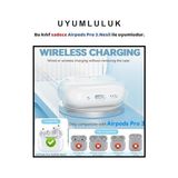 Ahl Shop Pro 3.nesil Uyumlu Şeffaf Premium Kulaklık Kılıfı, Kulaklık Ipi ve 3'ü 1 Arada Bluetooth Kulaklık Temizleme Kalemi Seti (Şeffaf)