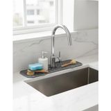 Ahl Shop Silikon Lavabo Matı, Mutfak ve Banyo Evye Çevresi Organizeri, Gri - 0,5 x 7 cm