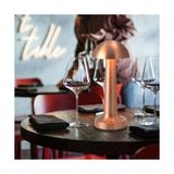 Ahl Shop Yemek Masası Lambası Şarjlı Otel Restoran Cafe Masa Lambası Dimmerli Dekoratif Abajur Cata Lizbon Dokunmatik Sunum Lambası 3 Kademeli Işık Modu Restaurant Masa Üstü Lamba