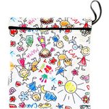 Ahl Shop Yorni 2 Adet Family Su Geçirmez Bebek Kirli Bez Kıyafet Islak Mayo Çantası Torbası 30X35 cm - 30 x 35 cm