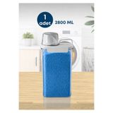 Ahlat Store 1 Adet Sızdırmaz Depolama Deterjan Saklama Kutusu Erzak Bakliyat- Ölçekli Kap 2800 ML