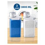 Ahlat Store 2 Adet Sızdırmaz Depolama Erzak Bakliyat Deterjan Saklama Kutusu- Ölçekli Kap 2800 ML
