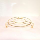 Ahlat Store Gold Oval Nihale, Altlık, Koruma Sehpası, Yanmaz, Paslanmaz Dolu Çelik