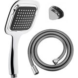 Ahlez Elite Duş Başlığı + Pvc Duş Hortumu + Mafsal Duş Takımı Duş Seti - Krom