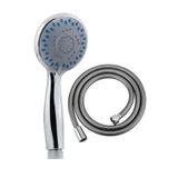 Ahlez Gediz 4 Fonksiyonlu Duş Başlığı Pvc Spiral Duş Hortumu Duş Seti Duş Takımı