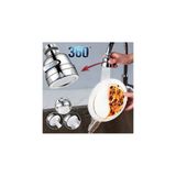 Ahlez Krom 3 Fonksiyonlu Mutfak Lavabo Başlığı 360 Derece Döner Musluk Ucu Su Tasarruflu