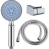 Ahlez Luna 5 Fonksiyonlu Duş Başlığı + Duş Hortumu + L Mafsal Duş Takımı - Krom