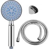Ahlez Luna 5 Fonksiyonlu Duş Başlığı + Duş Hortumu + Mafsal Duş Takımı Duş Seti - Krom