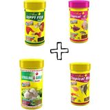 AHM Lepistes İçin Özel Yem Seti 100 ml x 4 Sağlıklı Büyüme ve Canlı Renkler İçin