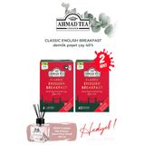 Ahmad Tea 2 Paket Klasik English Breakfast 40'lı Demlik Poşet Çay 80 G ve Oda Kokusu