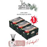 Ahmad Tea 3 Paket 100’LÜ Earl Grey Demlik Poşet Çay 320 G ve Oda Kokusu