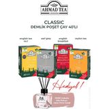 Ahmad Tea 4 Paket Karma Classic Demlik Poşet Çay 40'lı, Rosıe Oda Kokusu