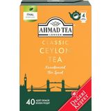 Ahmad Tea Classic Ceylon Tea 40'lı Siyah Çay İçeren Demlik Poşetler ile Keyifli İçim