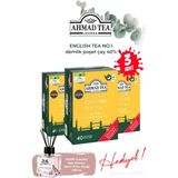 Ahmad Tea English Tea No.1 Demlik Poşet Çay 40'lı 3 Paket ve Oda Kokusu