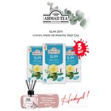 Ahmad Tea Slim Limon, Mate Ve Matcha 3 Paket Yeşil Çay Karışımı 20' li ve Oda Kokusu