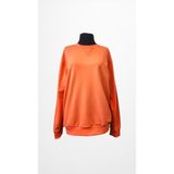 Ahmera Turuncu Unisex Normal Kalıp Bisiklet Yaka Manşetli Sweatshirt
