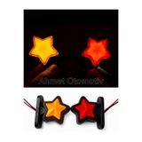AHMET OTOMOTİV (1 ADET) MİNİ TAKOZ YILDIZ MODEL LED LAMBA SARI-KIRMIZI 12VOLT-24VOLT