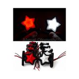 AHMET OTOMOTİV (1 ADET) MİNİ YILDIZ TAKOZ LED LAMBA KIRMIZI-BEYAZ 12VOLT-24VOLT