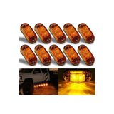 AHMET OTOMOTİV (10 ADET) 4 LEDLİ DEKORATİF SARI-TURUNCU LAMBA 12V-24V