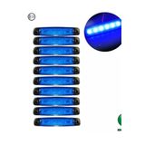 AHMET OTOMOTİV (10 ADET) 6 LEDLİ PARMAK LED MAVİ RENK 12V-24V