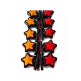 AHMET OTOMOTİV (10 ADET) MİNİ TAKOZ YILDIZ MODEL LED LAMBA SARI-KIRMIZI 12VOLT-24VOLT