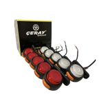 Ahmet Otomotiv (10 Adet) Neon Mini Takoz Kırmızı-Beyaz 12V-24V