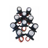 AHMET OTOMOTİV 10'lu Paket 12 Ledli Mini Takoz Kırmızı Beyaz 12v-24v