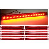 AHMET OTOMOTİV (12 ADET) Parmak Led Kırmızı Renk 24cm 15led 12v-24v