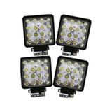Ahmet Otomotiv 16 LED Kare Off Road Sis Lambası 4 Lü 11 cm
