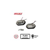 Ahmet Otomotiv (2 Adet) Nikelaj Plaka Lambası Beyaz Işık 12V-24V (1 Takım)
