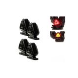 Ahmet Otomotiv (4 Adet) Füme Dark Model Üçgen Takoz Sarı-Kırmızı 12VOLT-24VOLT