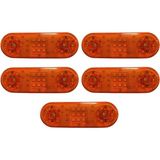 Ahmet Otomotiv (5 Adet) 21 LED Sarı Lamba 12V-24V Tır Kamyon Dorse Otobüs Minibüs Offroad