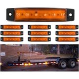 Ahmet Otomotiv Dorse Parmak Lamba 12 -24 Volt 6 Ledli (Sarı Renk)10 Adet Parmak LED Dorse Kamyon LED Lamba