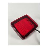 AHMET OTOMOTİV KARE LEDLİ STOP LAMBA KIRMIZI EKSTRA İLAVE FREN-PARK İSTEYENLER İÇİN (13CM) (12V-24V)