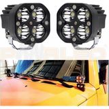 Ahmet Otomotiv Off Road Ve Arazi Aracı 3 İnç Amber Beyaz Renk Çalışma Ve Sis Lambası Motosiklet