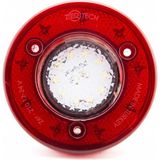 Ahmet Otomotiv Yuvarlak Otobüs-Minibüs Stop Lambası 19 LED 12/24V Kırmızı/beyaz Uyumlu