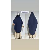 AHRAR tesettür Tam boy Sandy sufle khimar hijab eşarp lacivert