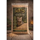 Ahs Çam Peleti Doğal Kedi Kumu 10 Litre Ekonomik Kokusuz Yüksek Emicilik ve Topaklaşan Özellik