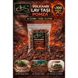 AHS Pomza 6-12mm 4 Kg 6 Litre Yanardağ Taşı Kırığı Kırmızı Akvaryum Teraryum Volkanik Ponza Taşı Cürüf