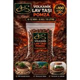 AHS Pomza 6-12mm 6 Kg 10 Litre Yanardağ Taşı Kırığı Kırmızı Akvaryum Teraryum Volkanik Ponza Taşı Cürüf