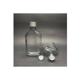 Ahsa Ticaret 2 ADET 200 CC YASSI KOLONYA CAM ŞİŞE - CAM KONYAK LİKÖR ŞİŞESİ - 200 ML